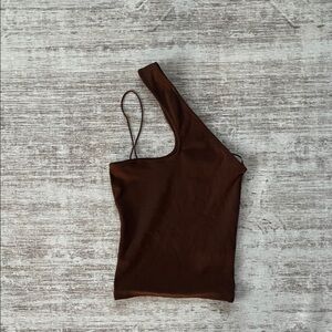 Asymmetrical Zara Brown Women's Top